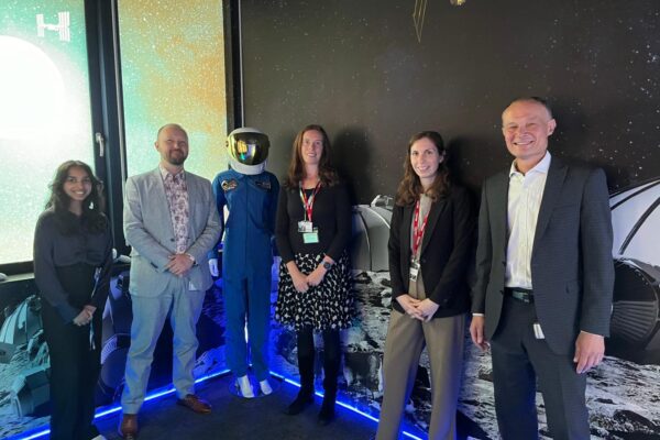 Digital Infrastructure and England’s Connected Heartland team with European Space Agency (ESA) team members in the Moon and Mars Room